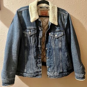 Levi’s Original Sherpa Trucker Denim Jean Jacket